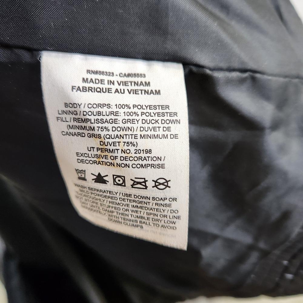 Nike Therma-Fit Long Puffer Coat Womens L Black Full Length Hooded Down Jacket - Picture 8 of 12